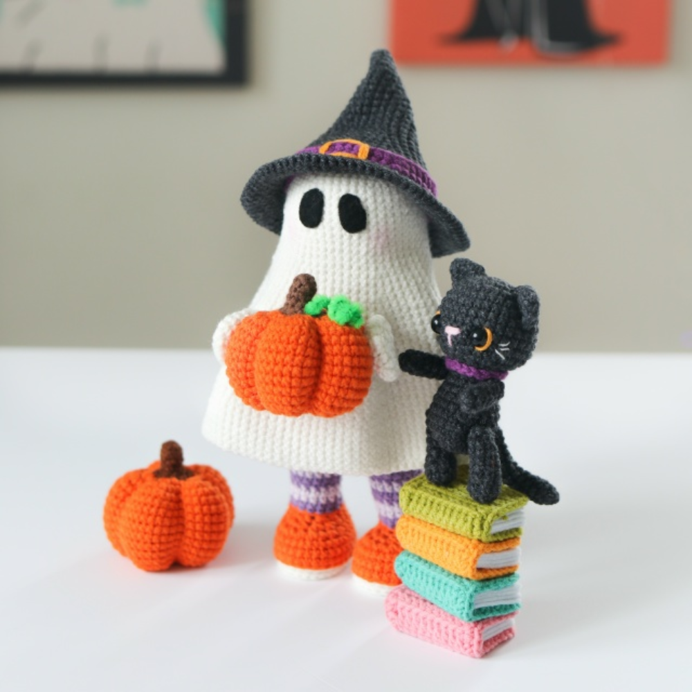Pumpkin Witch Gosts Crochet Pattern