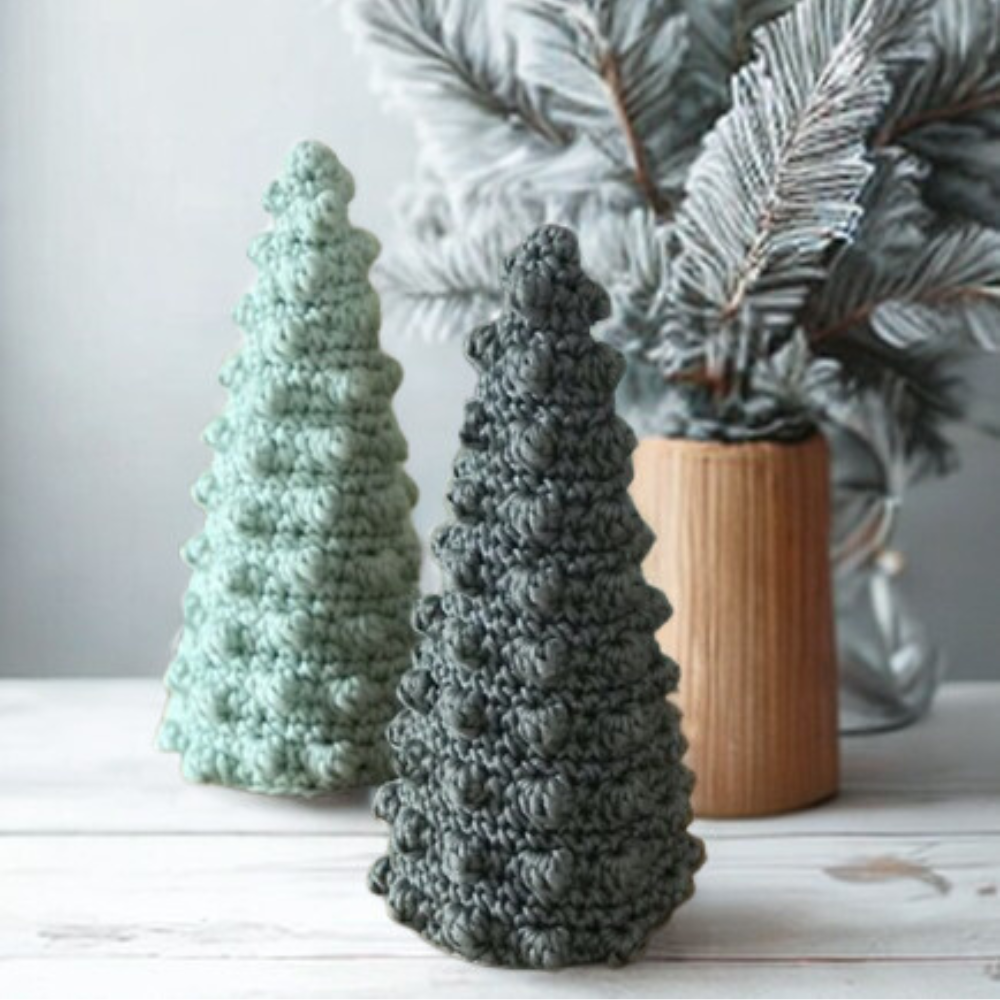 Christmas Bobble Trees Crochet Pattern