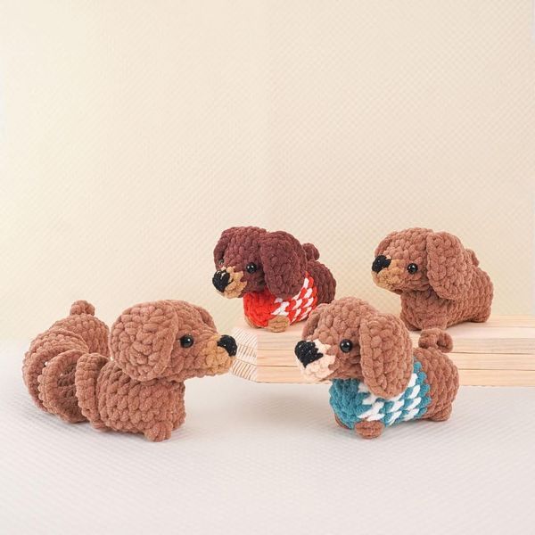 3-in-1 Sausage Dog Family Crochet Pattern