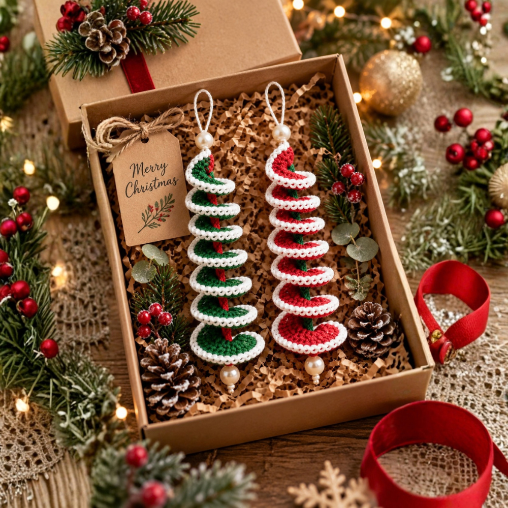 Spiral Swirl Christmas Ornament Crochet Pattern
