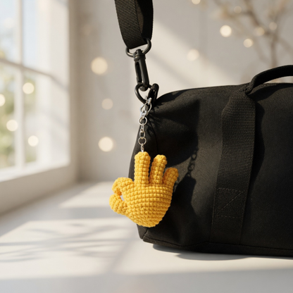 Mini Crochet Hand Keychain Pattern