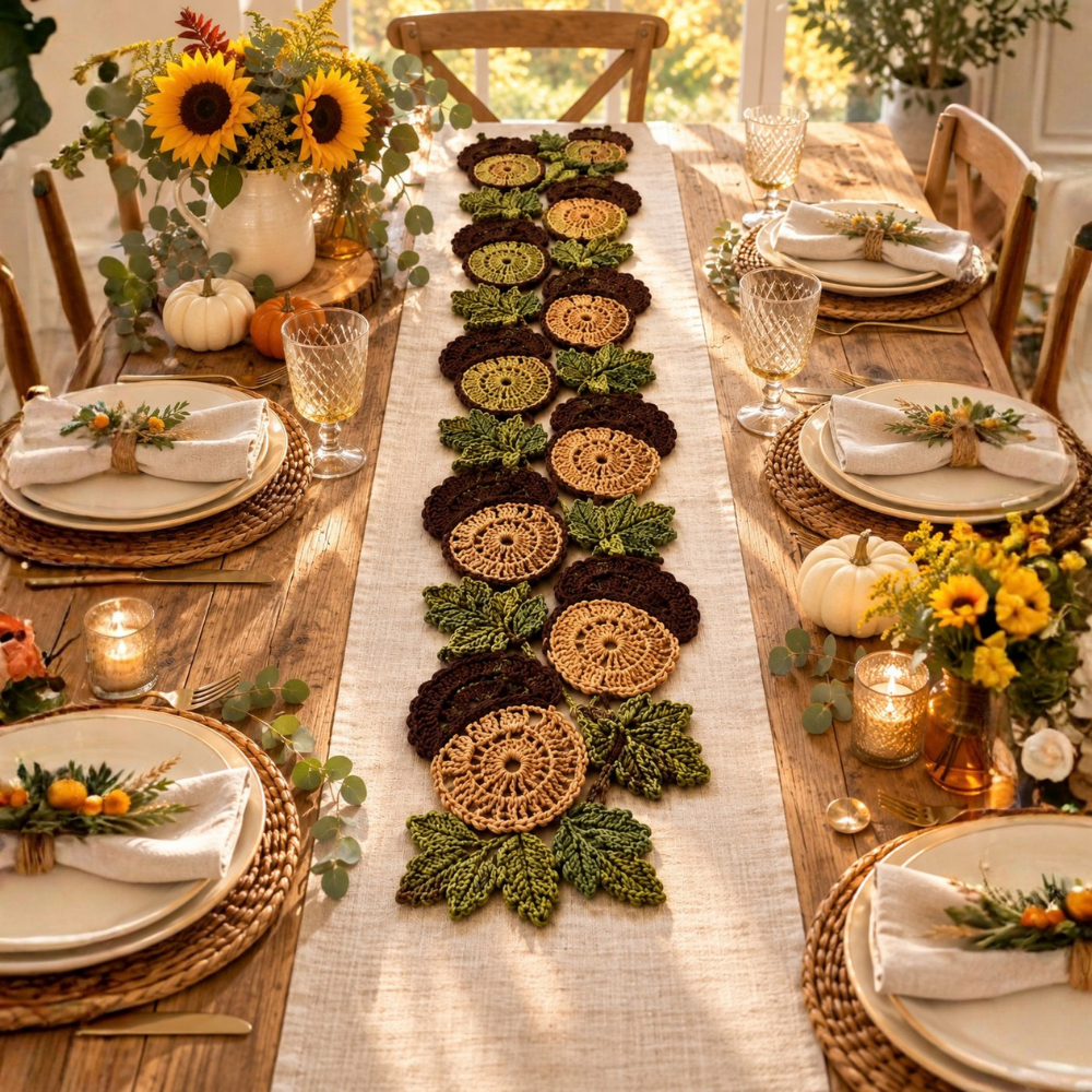 10 Fall Crochet Table Runner Patterns Bundle