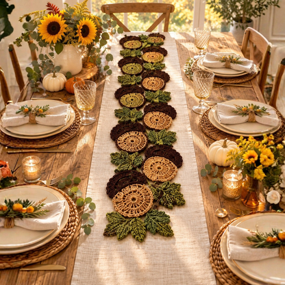 10 Fall Crochet Table Runner Patterns Bundle