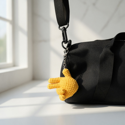 Mini Crochet Hand Keychain Pattern