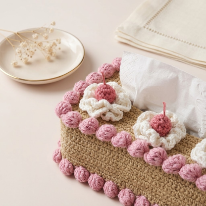Cute Character Tissue Box Cover Crochet Pattern Bundle Cake & Bunny
