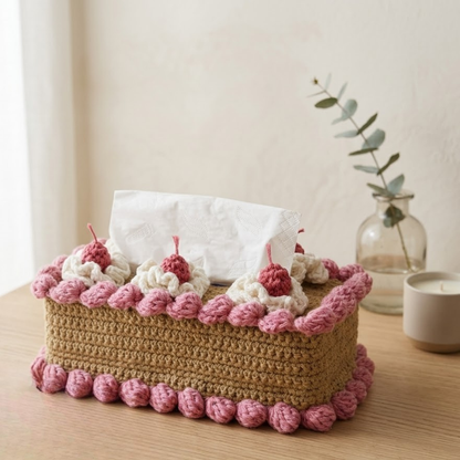 Cute Character Tissue Box Cover Crochet Pattern Bundle Cake & Bunny