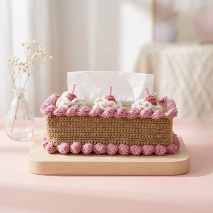 Cute Character Tissue Box Cover Crochet Pattern Bundle Cake & Bunny