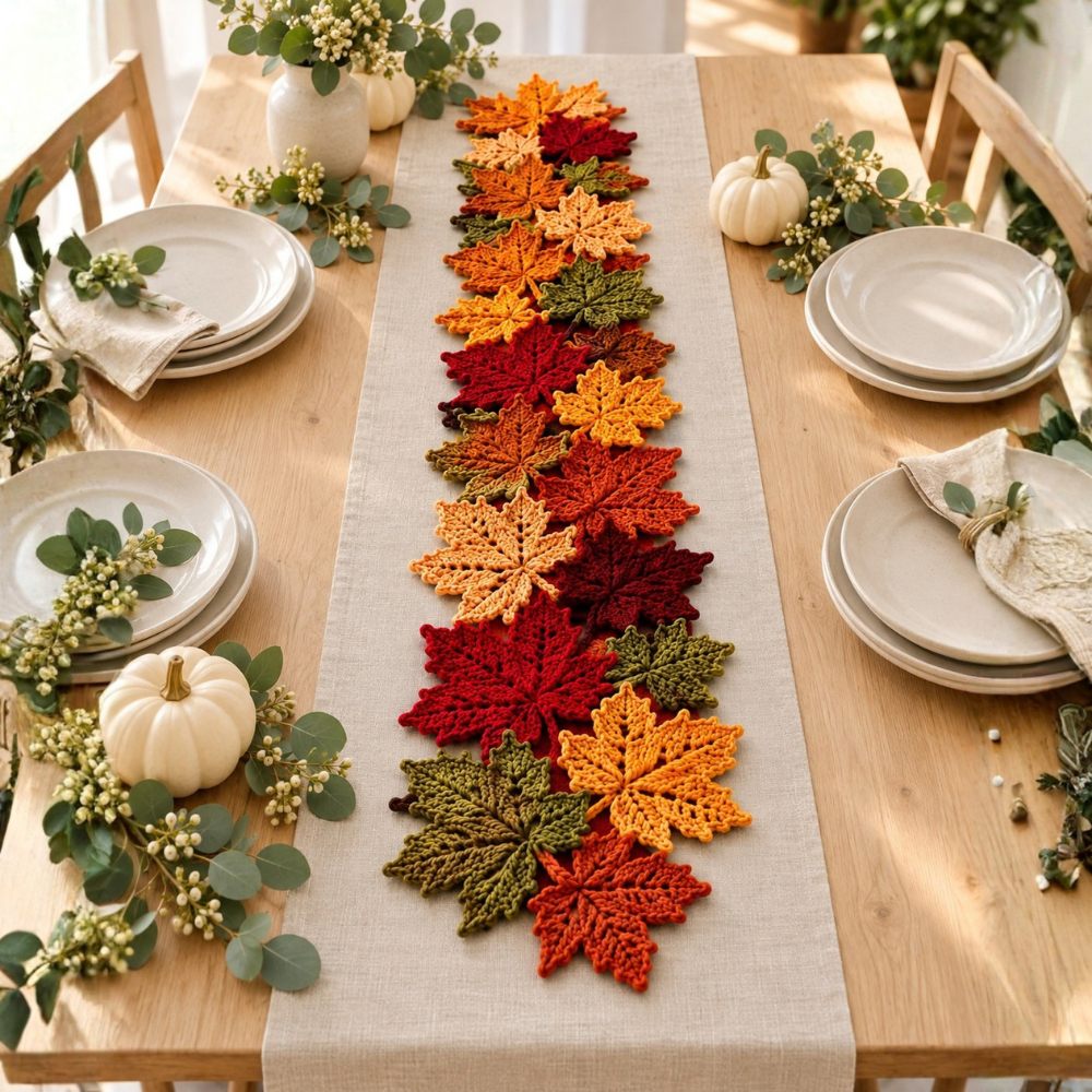 10 Fall Crochet Table Runner Patterns Bundle