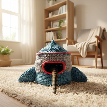 Space Cat house Crochet Pattern