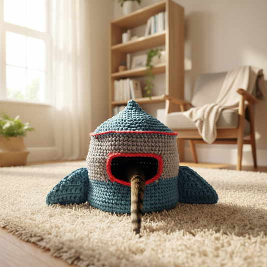 Space Cat house Crochet Pattern