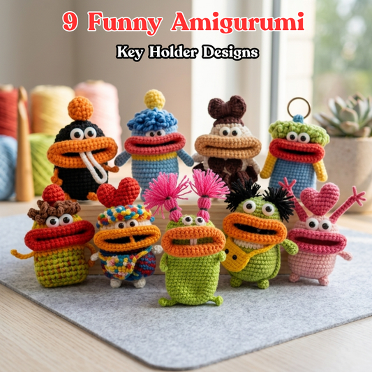 9 in 1 Monster Gang Amigurumi Crochet Pattern