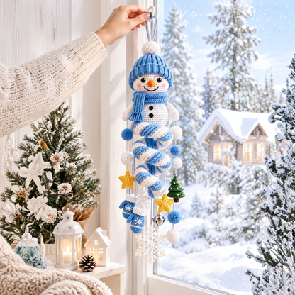 Crochet Spinning Snowman Pattern