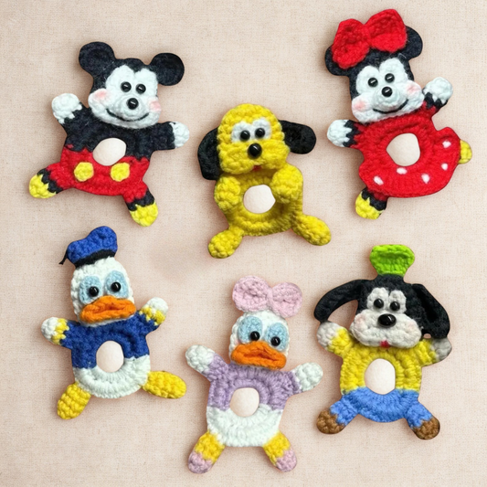 6 in 1 Character Button Covers Crochet Pattern