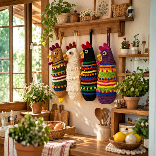 4in1 Chicken Bag Holder Crochet Pattern