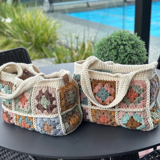 Scrap Granny Square Bag Crochet Pattern