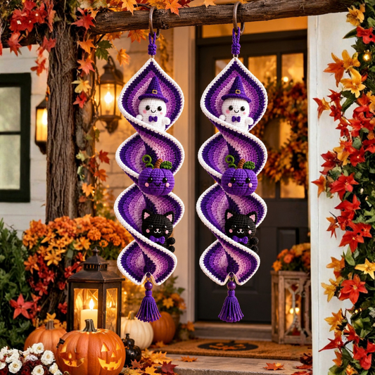 Halloween Crochet Spiral Wind Spinner Pattern