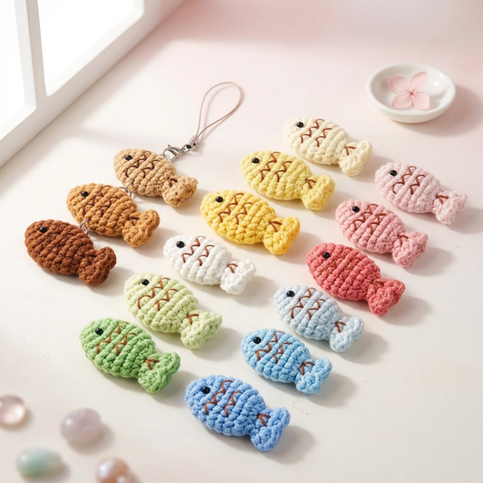 Taiyaki Fish Keychain Crochet Pattern