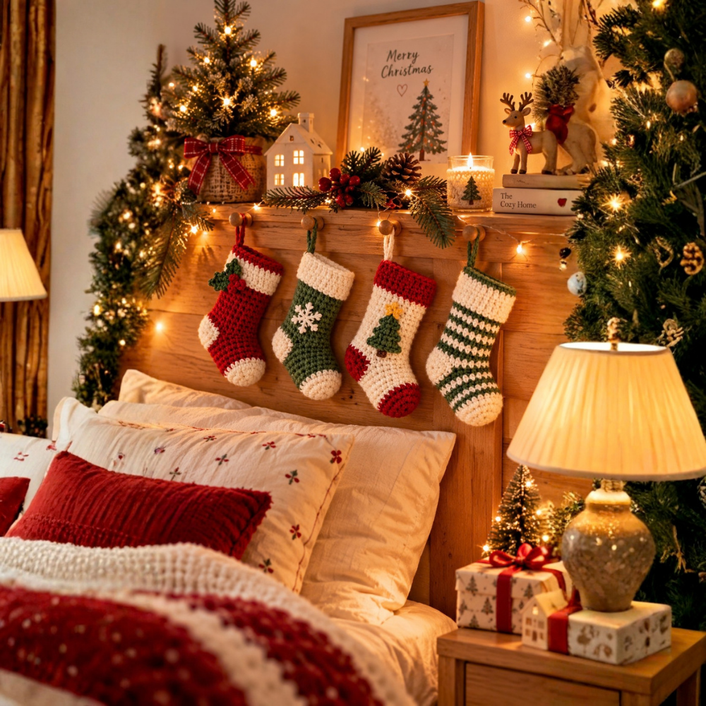 4 in 1 Mini Christmas Stocking Crochet Pattern