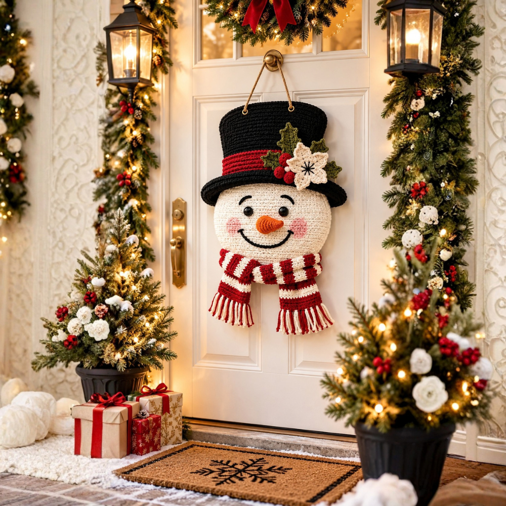 Crochet Snowman Wall Hanging Pattern