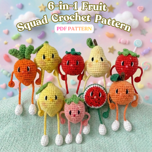 6In1 Mini Fruit Crochet Pattern