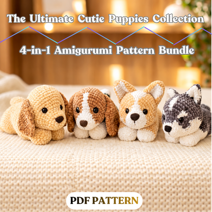 4-in-1 Cutie Puppies Pattern Bundle