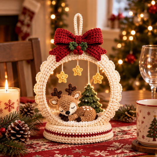 Amigurumi Reindeer Ornament Crochet Pattern
