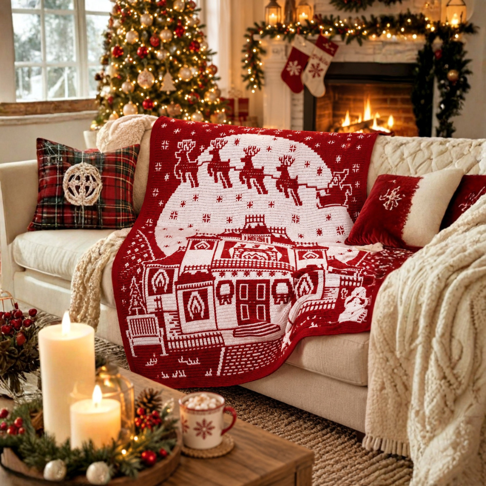 Hilltop Holiday Crochet Blanket Pattern