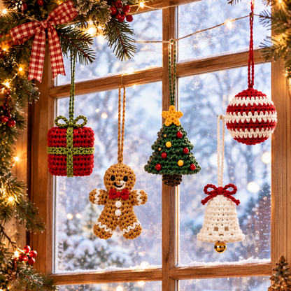 Christmas Tree Ornament Crochet Pattern Bundle