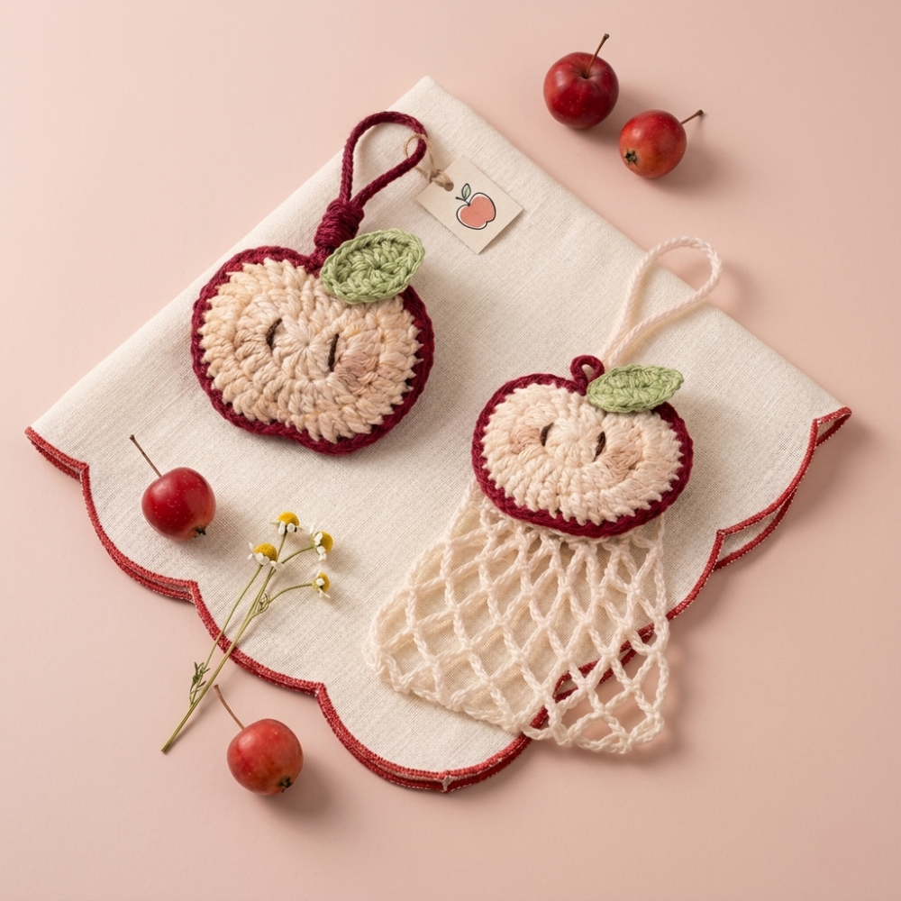 Apple Bottle Holder Crochet Pattern