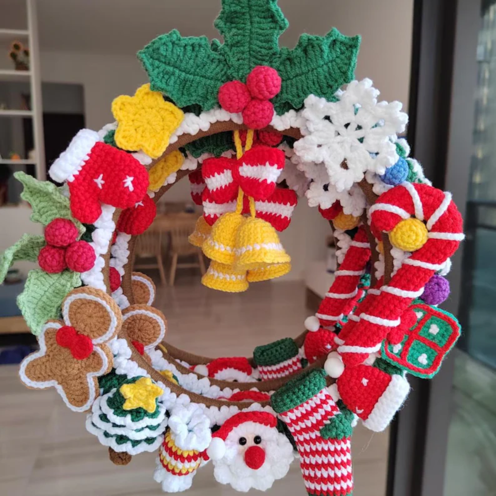 Christmas Wreath Crochet Pattern – Vibecrochet