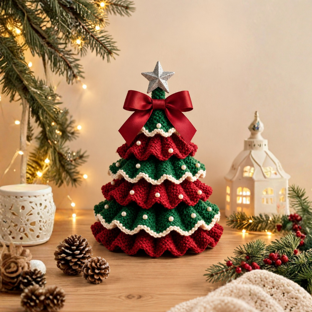Ruffled Crochet Christmas Tree Pattern