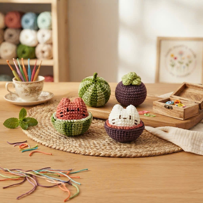 Combo Fruit Cat Crochet Pattern