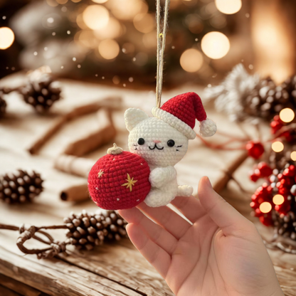 Cat and Ball Christmas Crochet Pattern