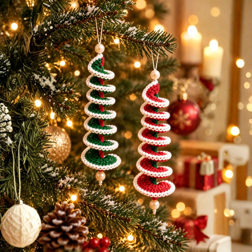 Spiral Swirl Christmas Ornament Crochet Pattern