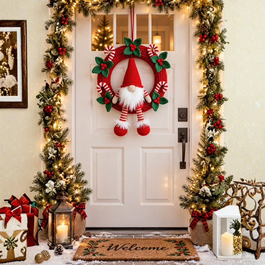 Christmas Gnome Wreath Crochet Pattern