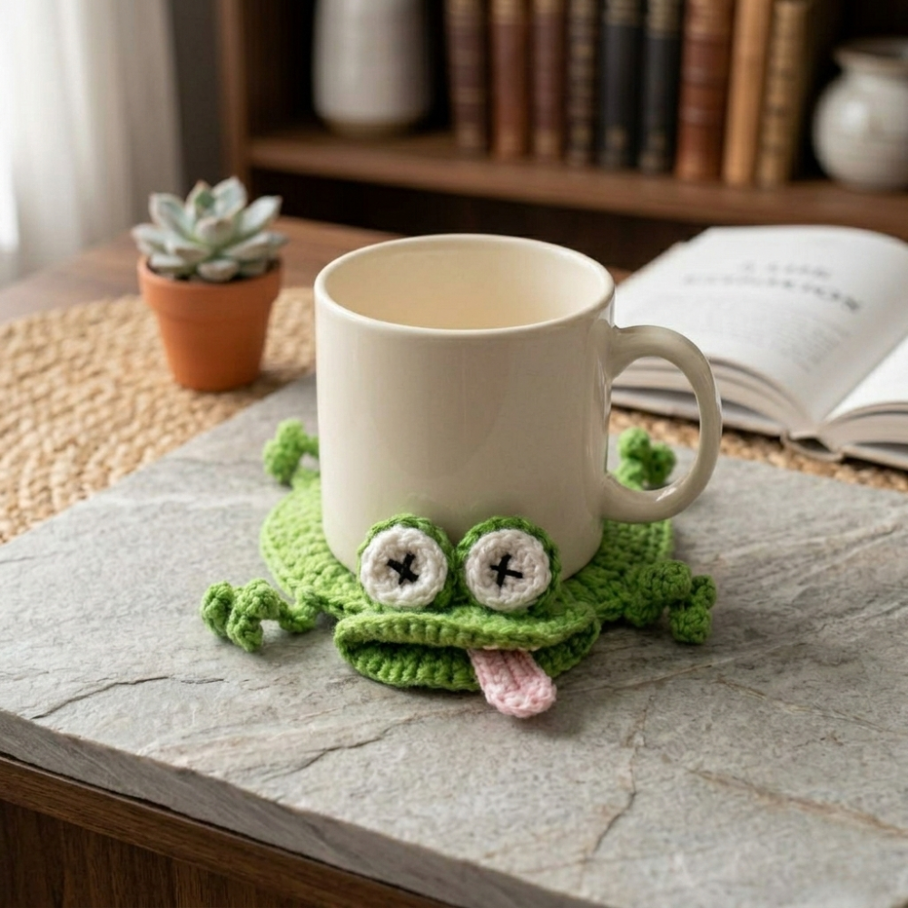 Frog Coaster Crochet Pattern