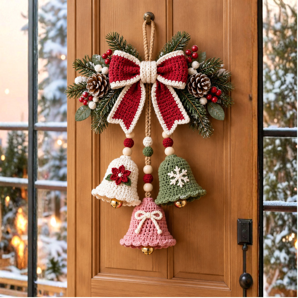 Crochet Christmas Bell Door Hanger Pattern