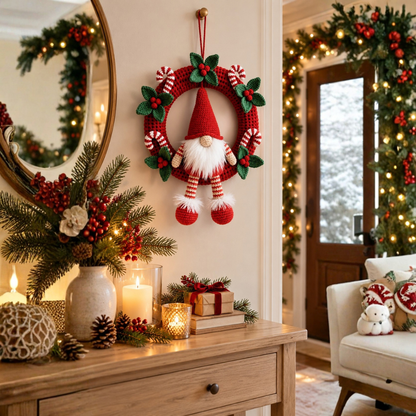 Christmas Gnome Wreath Crochet Pattern