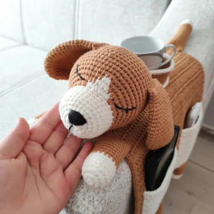 Dog Armrest Organizer Pattern with Cup Holder Crochet Pattern