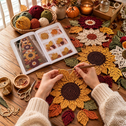 Crochet Sunflower Table Runner Pattern