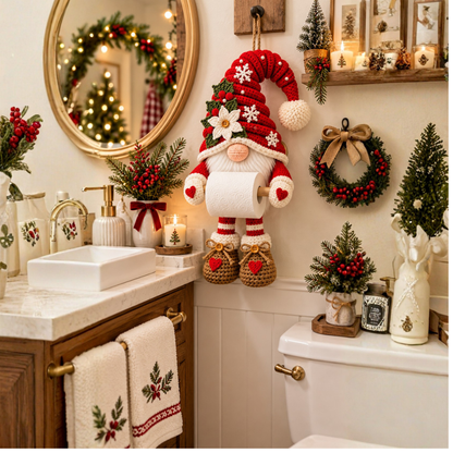 Christmas Gnome Toilet Paper Holder Crochet Pattern