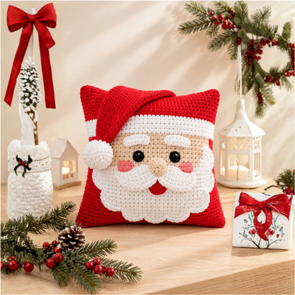 Santa Claus Pillow Crochet Pattern