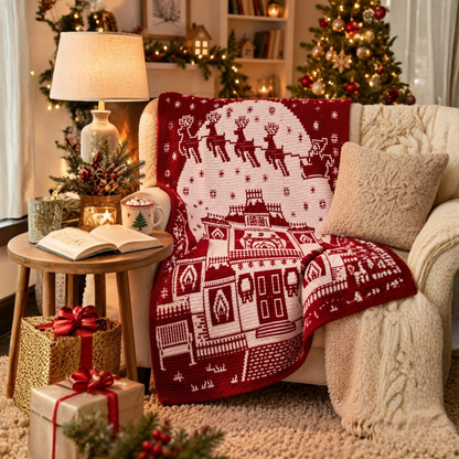 Hilltop Holiday Crochet Blanket Pattern