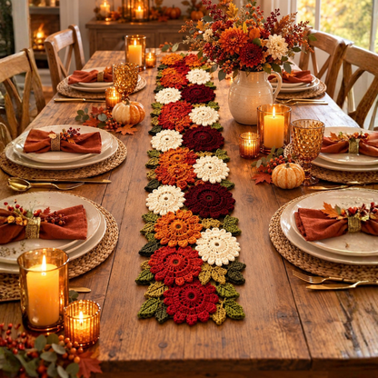 10 Fall Crochet Table Runner Patterns Bundle