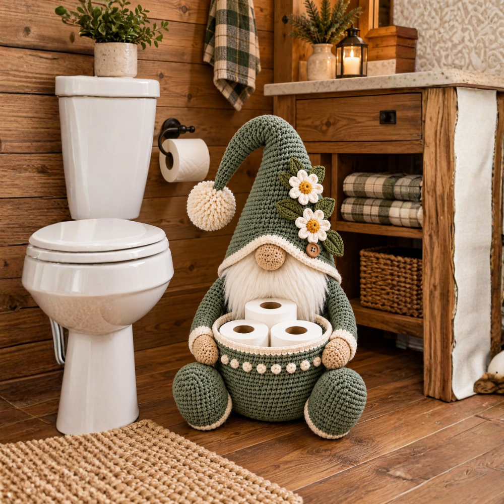 Gnome Toilet Paper Holder Crochet Pattern