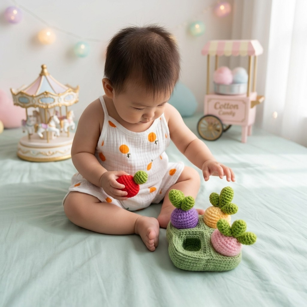 3 in 1 Carrot Pulling Toy for KidsCrochet Pattern