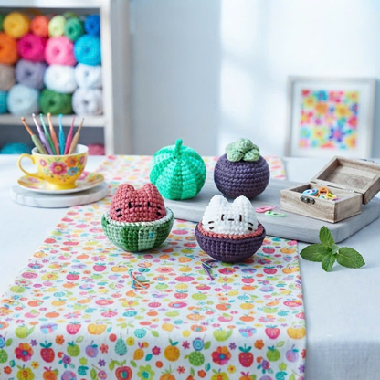 Combo Fruit Cat Crochet Pattern