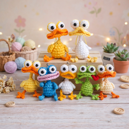Combo Animal Keychain Amigurumi  Bag Charms Crochet Pattern
