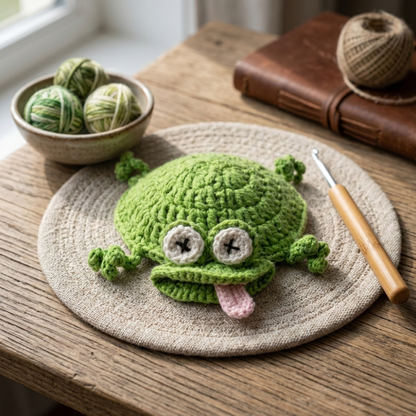 Frog Coaster Crochet Pattern
