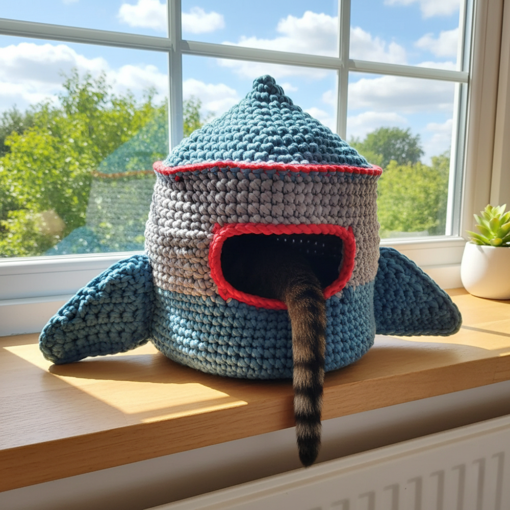 Space Cat house Crochet Pattern